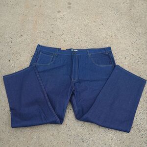 Mens W52 L32 Blue Straight Leg Jeans NWT Medium Wash Denim Big Henry & William